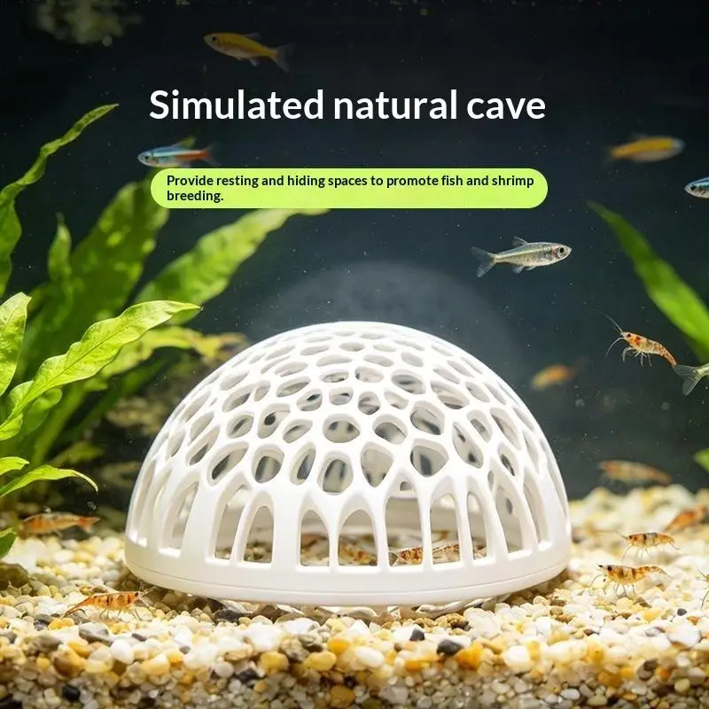 Neues Aquarium-Garnelenhaus, Höhle, Mini-Poröses Betta-Haus, Fisch-Versteck, Garnelen-Schutz, Garnelen-Zuchtstätte für Aquariendekoration