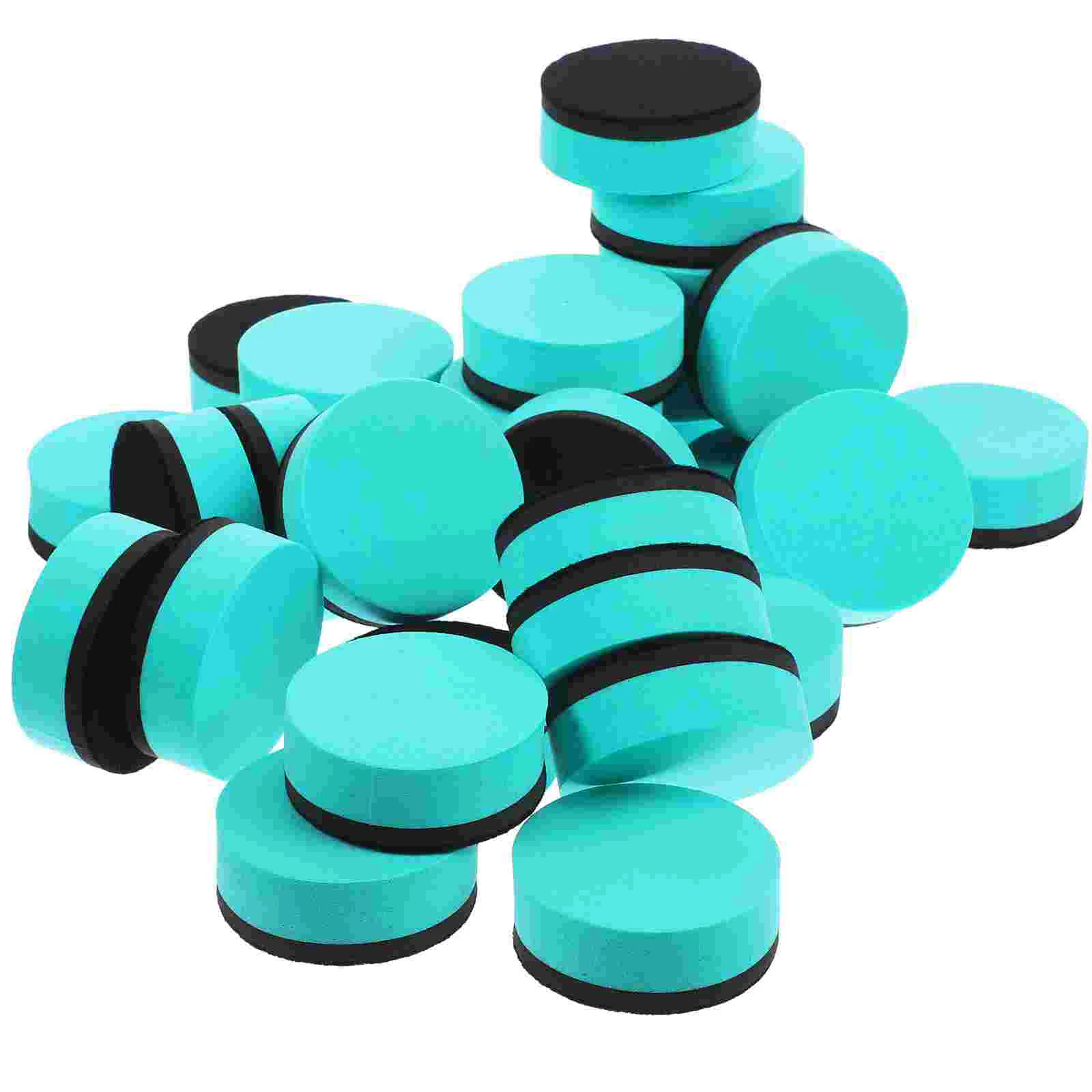 30 Pcs Whiteboard Eraser Magnetic Eva Felt Cloth Color Round Small 1 Set/30pcs (green) Office Erasers Kids Mini Blackboard