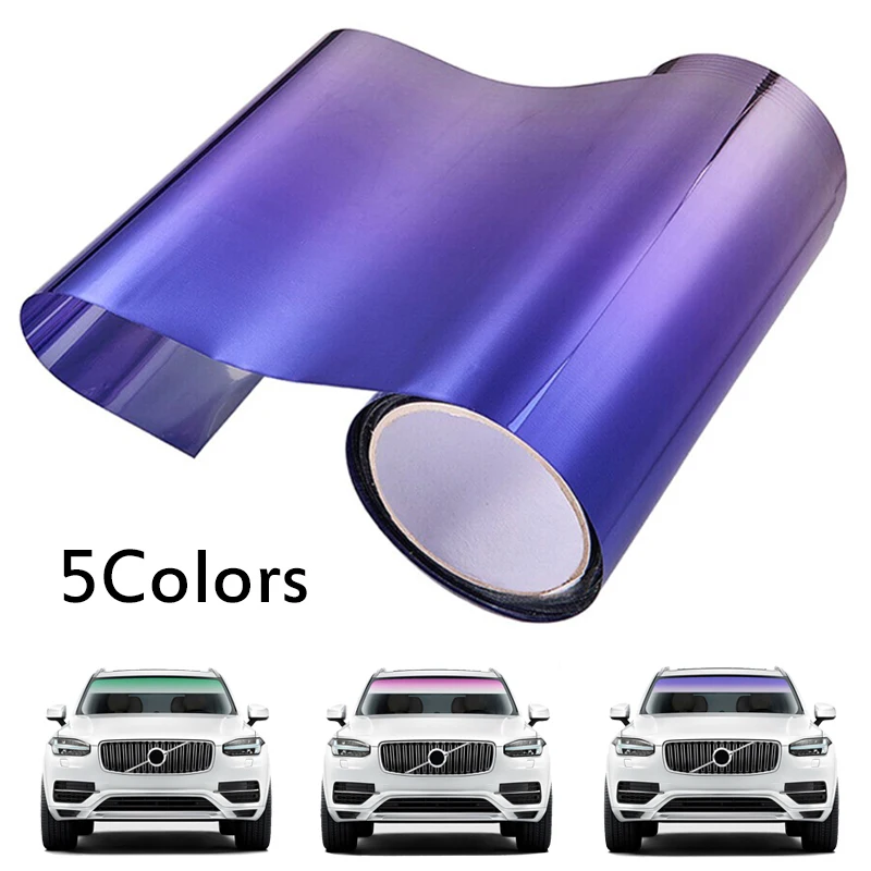 Car Windscreen Solar Film Anti-UV Tinted Sticker Colorful Window Foils Sun Shade Protection Water Resistant Film Car Accessories