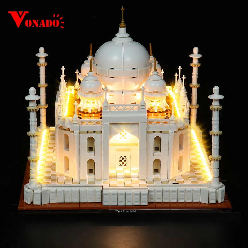 Vonado LED Lighting Set for 21056 Architecture Taj Mahal Kryator Collectible Model Toy Light Kit,Not Included the Building Block