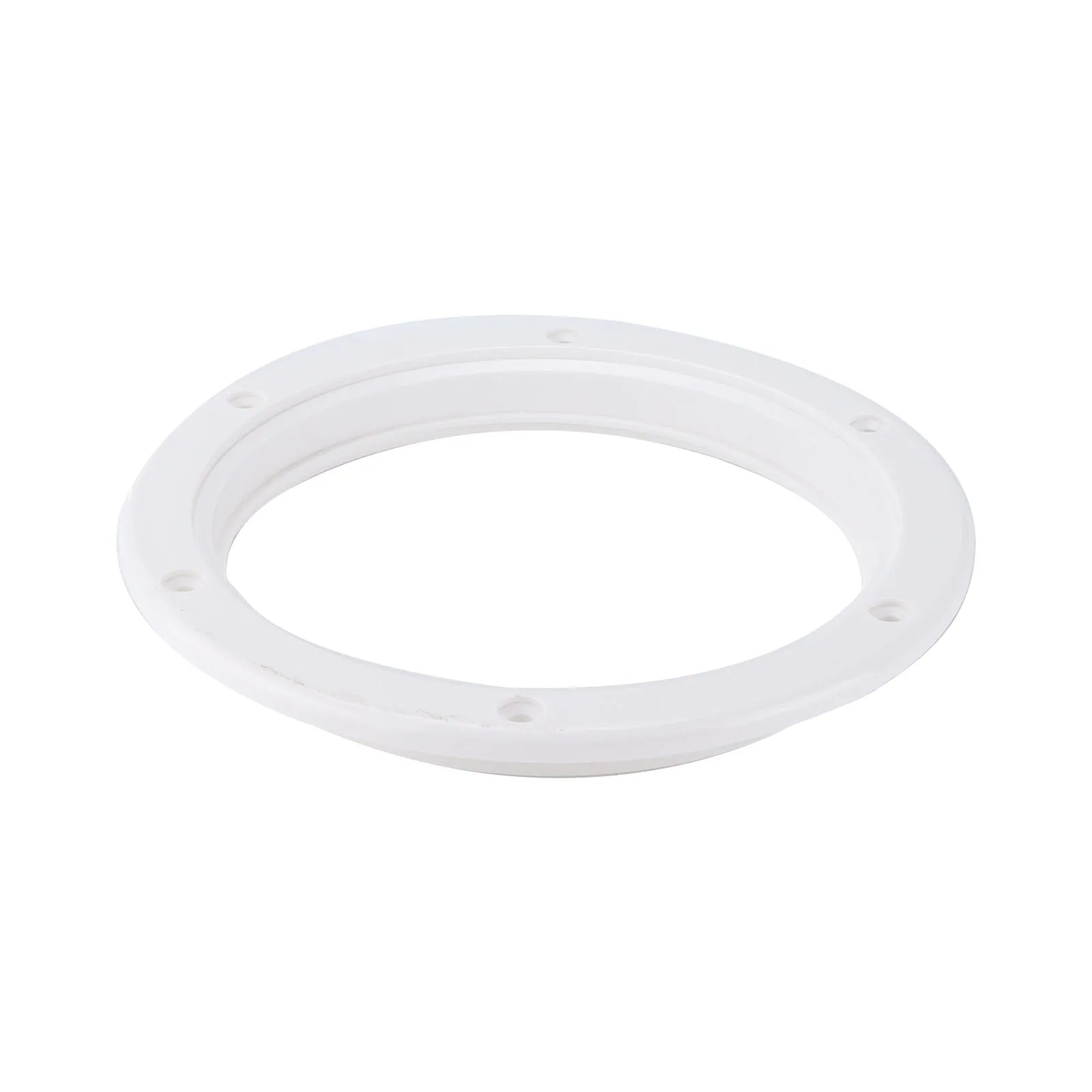 Couvercle de Trappe Rond Blanc de 6 Pouces, Plaque de Pont Antidérapante, Conception Mathiée, Trous Percés Pré-étirés, Trou d'Accès, Trappe d'Inspection