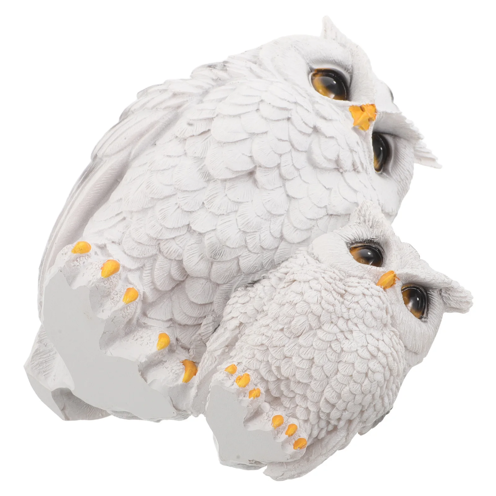 

Mother and Baby Owl Resin Garden Statue Outdoor Weather Resistant Decor for Patio Balcony Yard Lawn Indoor Living Room