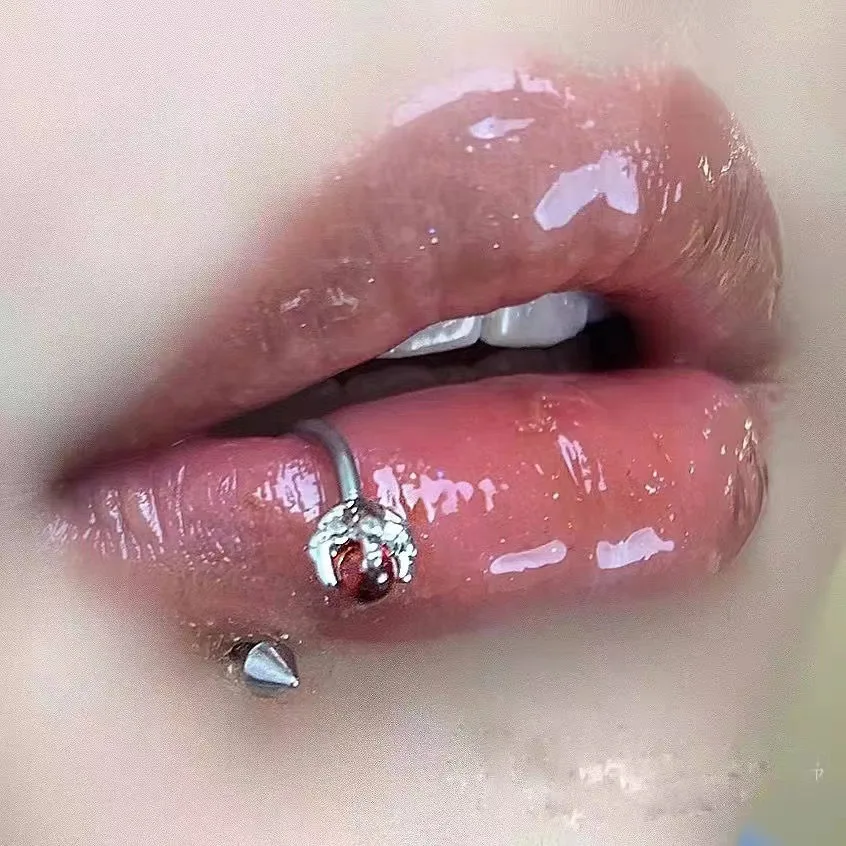 Punk Dragon Claw Opal Labret Lip Piercing Jewelry Titanium Steel Lip Rings Ear Studs Nose Ring Horseshoe Ring Piercings