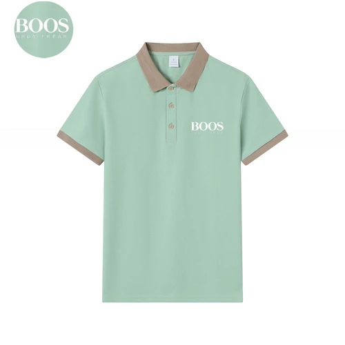 Imagen 2 del producto Nueva camiseta Polo de talla grande con logotipo bordado para hombre, camiseta de nailon fino de negocios de manga corta transpirable de alta calidad