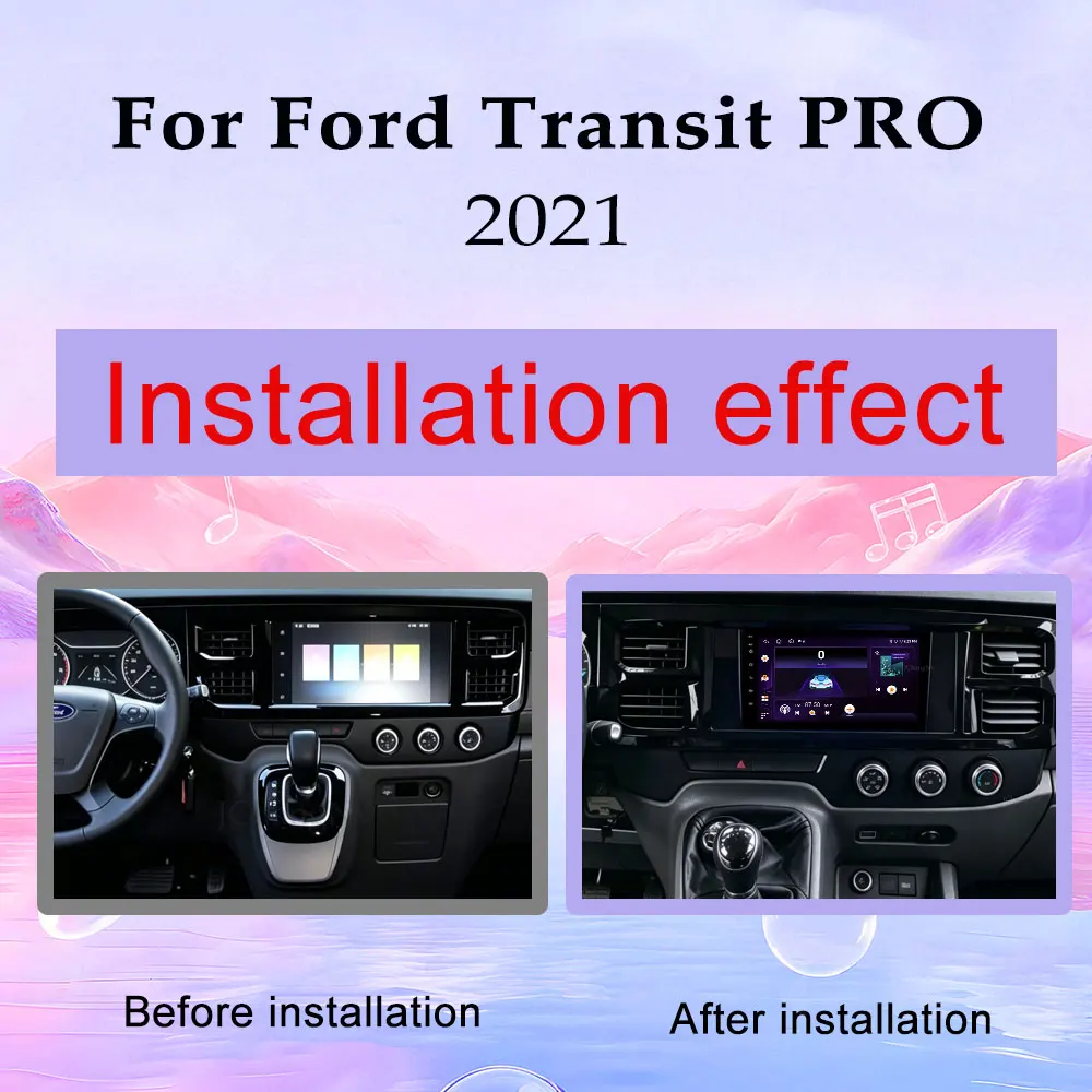 Wireless CarPlay Wired Android GPS Navi Car Radio Multimedia Player Head Unit for Ford Transit PRO 2021 Split Screen DSP Stereo