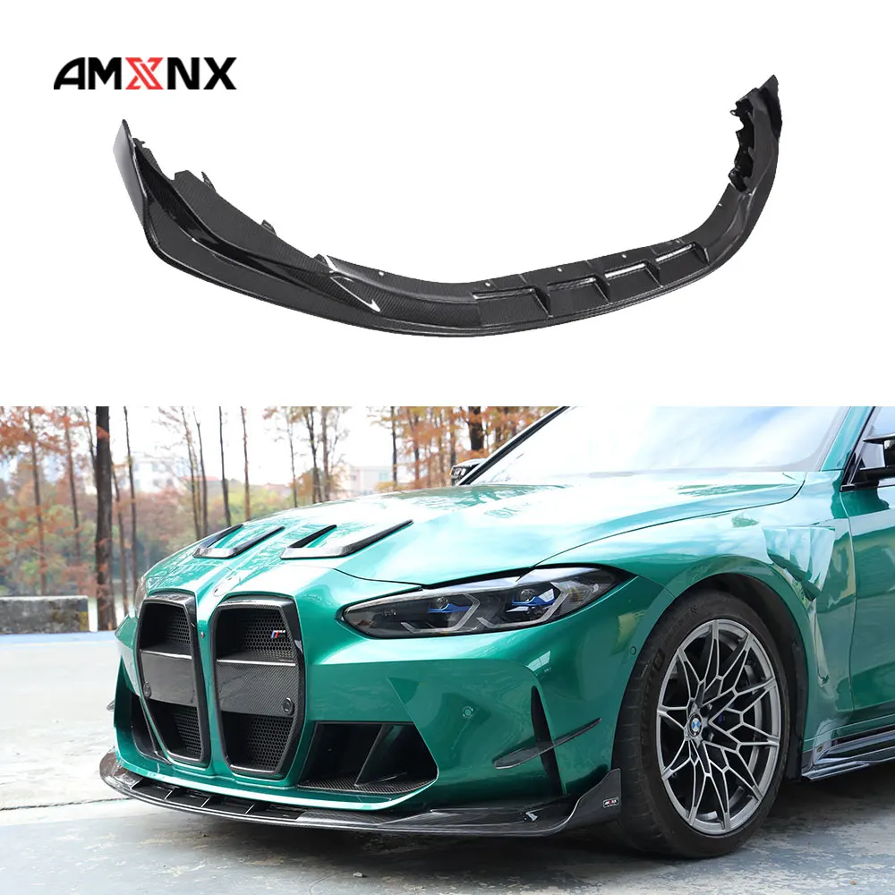

Передний диффузор AX для BMW M3 M4 G80 G82, оригинальный AX Style, передняя губа, сухое углеродное волокно, комплекты кузова, автозапчасти, автомобильные аксессуары