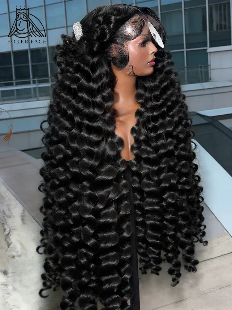 

200% Loose Deep Wave 13x6 Lace Front Hair Wigs 30 40 Inch Brazilian Curly Water Wave HD Lace Frontal Wig For Women