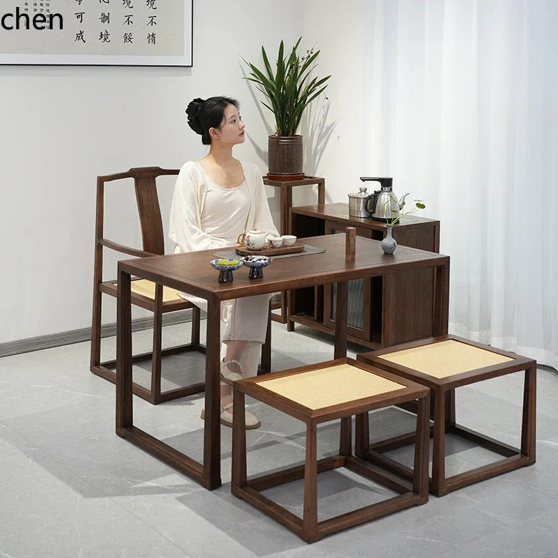 W5.19 Balcony Tea Table High-End Solid Wood Small Household Balcony Tea Table