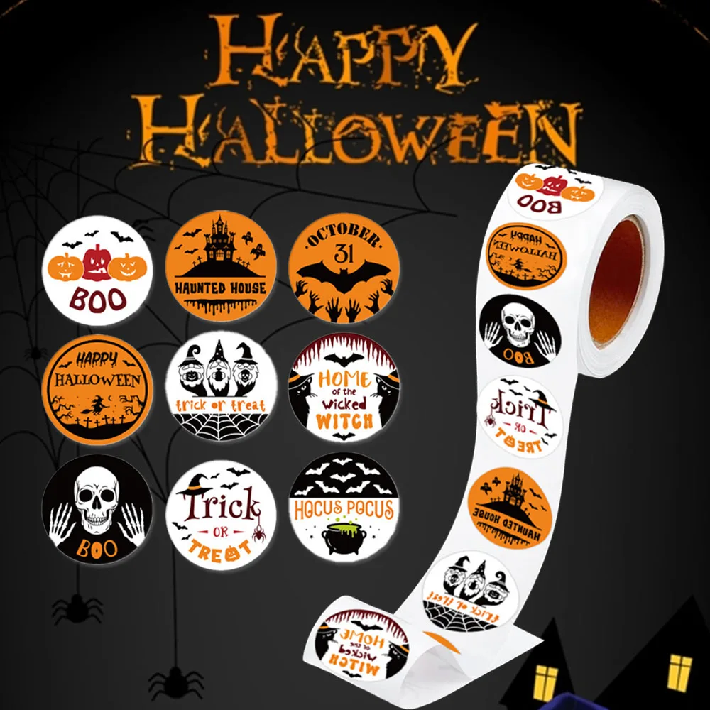 500Pcs/Roll Hallowe… - image
