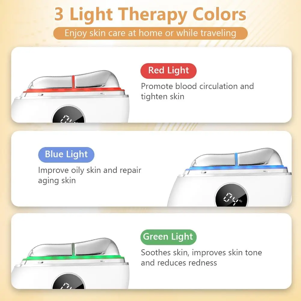 EMS مدلك الوجه جهاز رفع الوجه ثبات إزالة التجاعيد نحت الوجه مكافحة الشيخوخة جهاز غوا شا أداة للوجه اليوغا