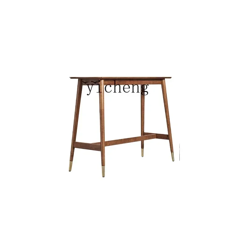 

b Solid Wood Bar Counter Home Living Room Dining Room Partition High Bar Table Simple Bar Chair Balcony Long Table