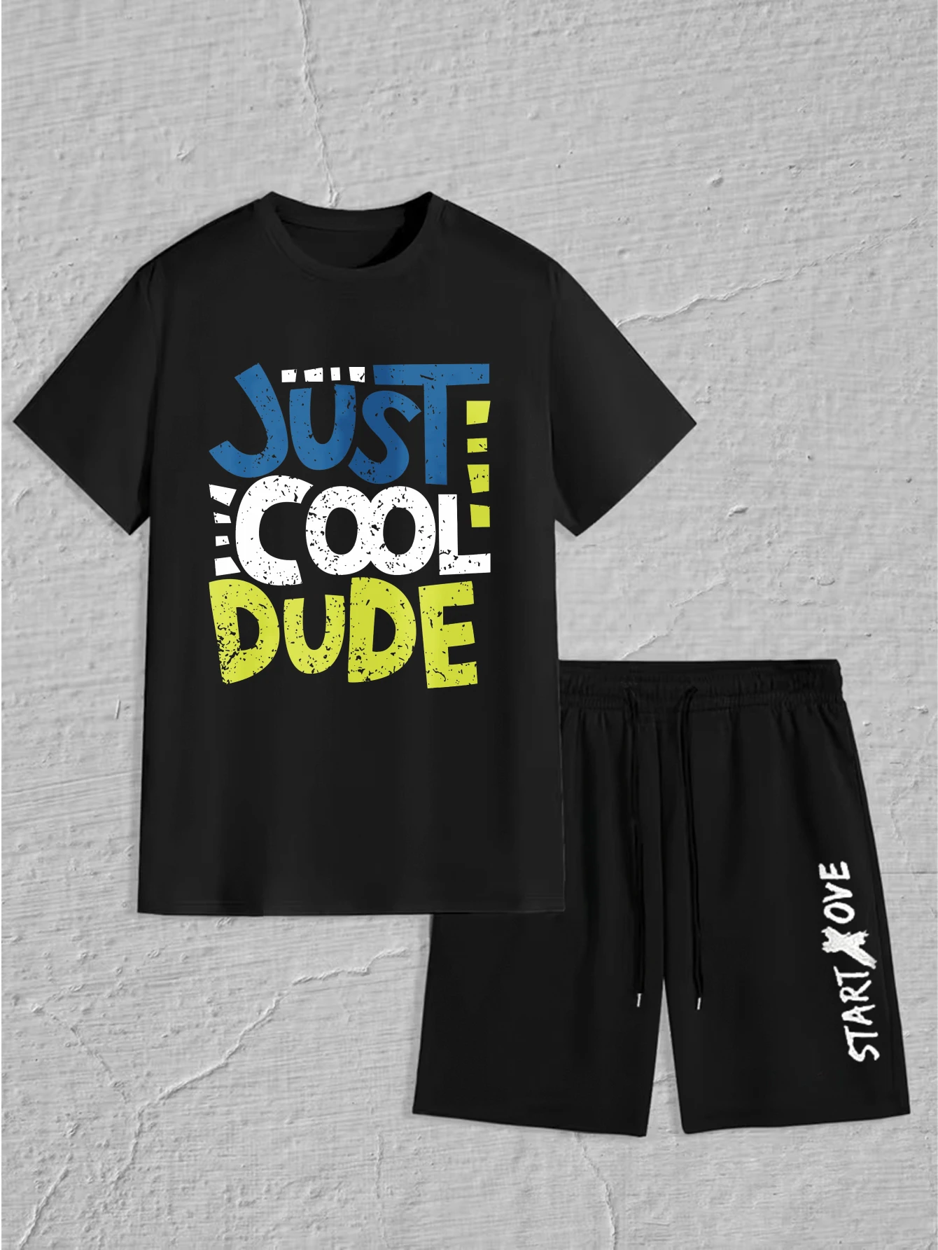 men's set 2025 Summer training suit set men men's clothing Graphic crewneck football Printed new men's sets sports