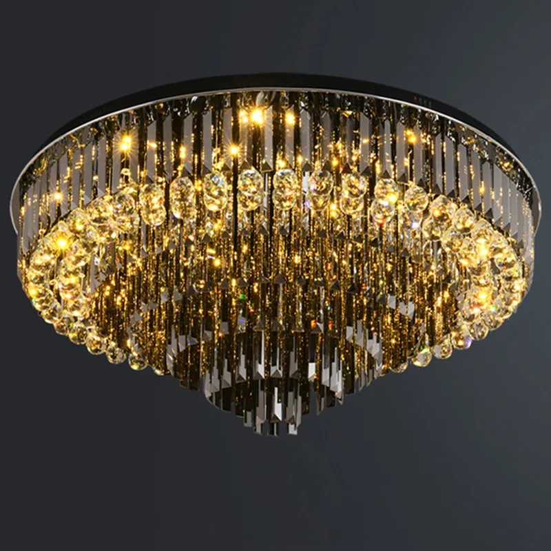 

New Crystal Chandelier Modern Exalted Luxury Lighting Round Hanging Lamp for Living Room Bedroom Indoor Home Light Fixtures