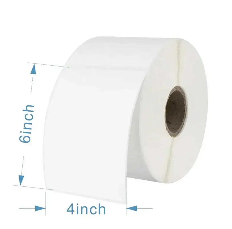 4*6 بوصة الشحن الحرارية التسمية الحرارية عرض 30 مللي متر ~ 80 مللي متر ملصقات بمادة لاصقة