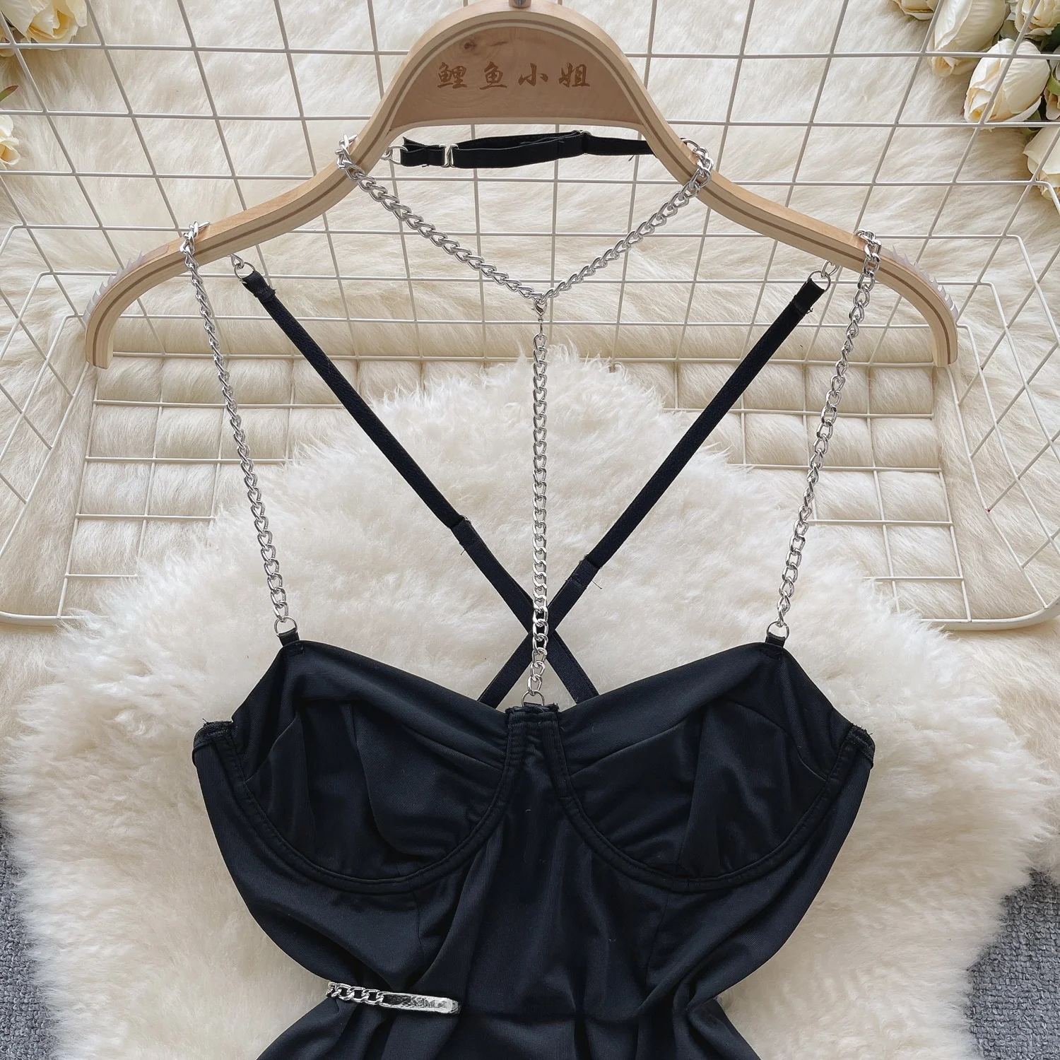 Sexy Summer New Chain Strap Bikini Swimsuit Slimming Waist Pad Three-Point Underwear High Waist Commute Style Short Pants