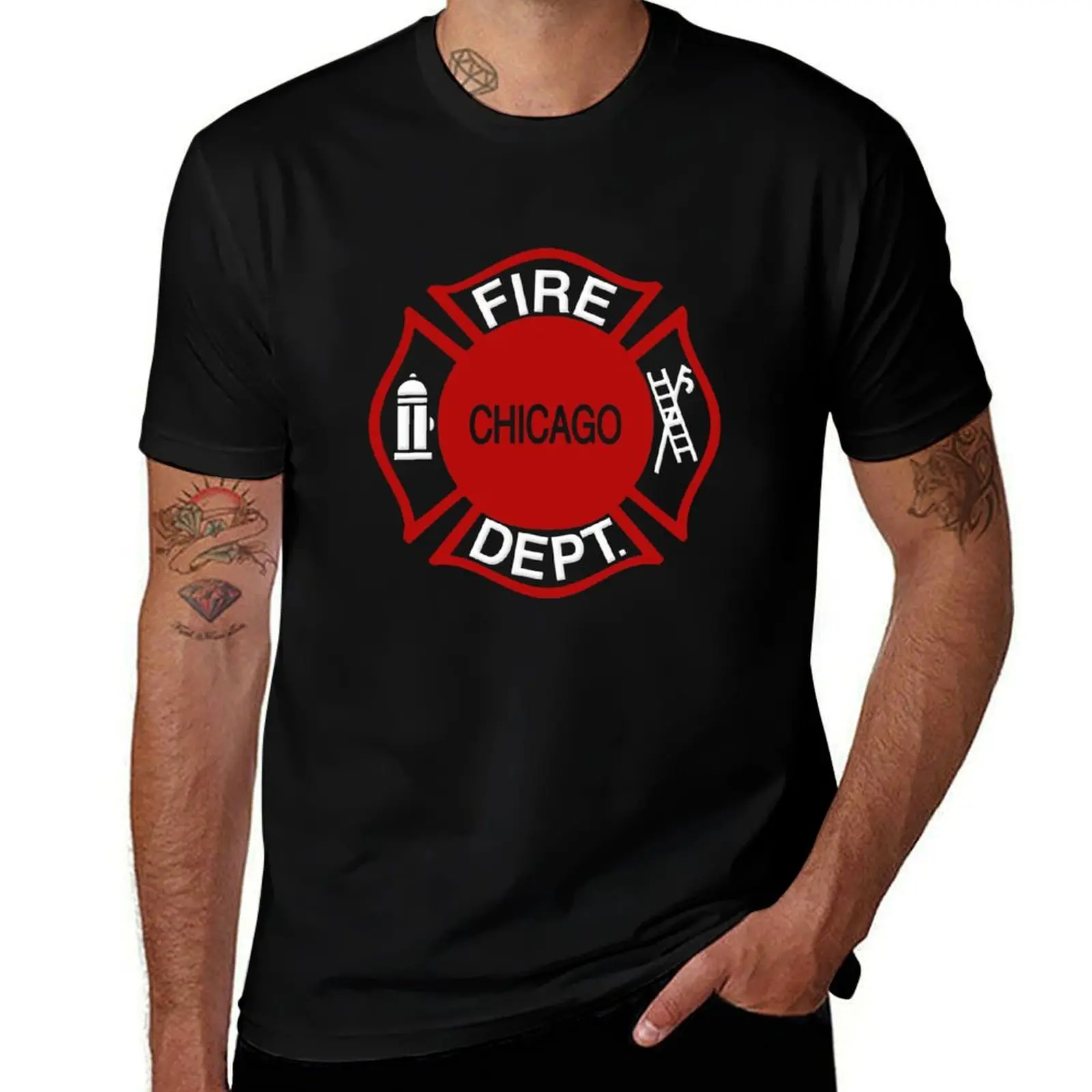 CFD Chicago Fire Department T-Shirt Outdoor Sports Lightweight Tee T-Shirt
