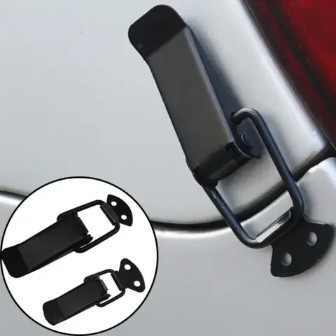 2Pcs 패스너 클립 범용 보안 후크 잠금 클립 키트 범퍼 퀵 릴리스 후크 잠금 클립 합금 마운트 후드 핀 보닛 잠금 장치