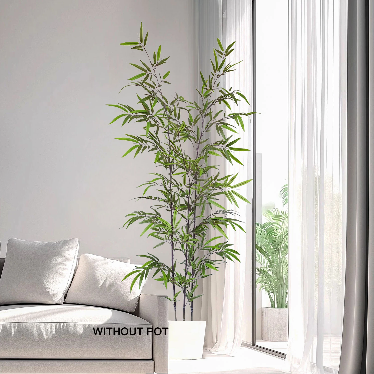 

130-210 см искусственная ветка бамбука, зеленые пластиковые листья, декор, искусственное растение для свадьбы, дома, сада, комнаты, магазины, уличный домашний декор