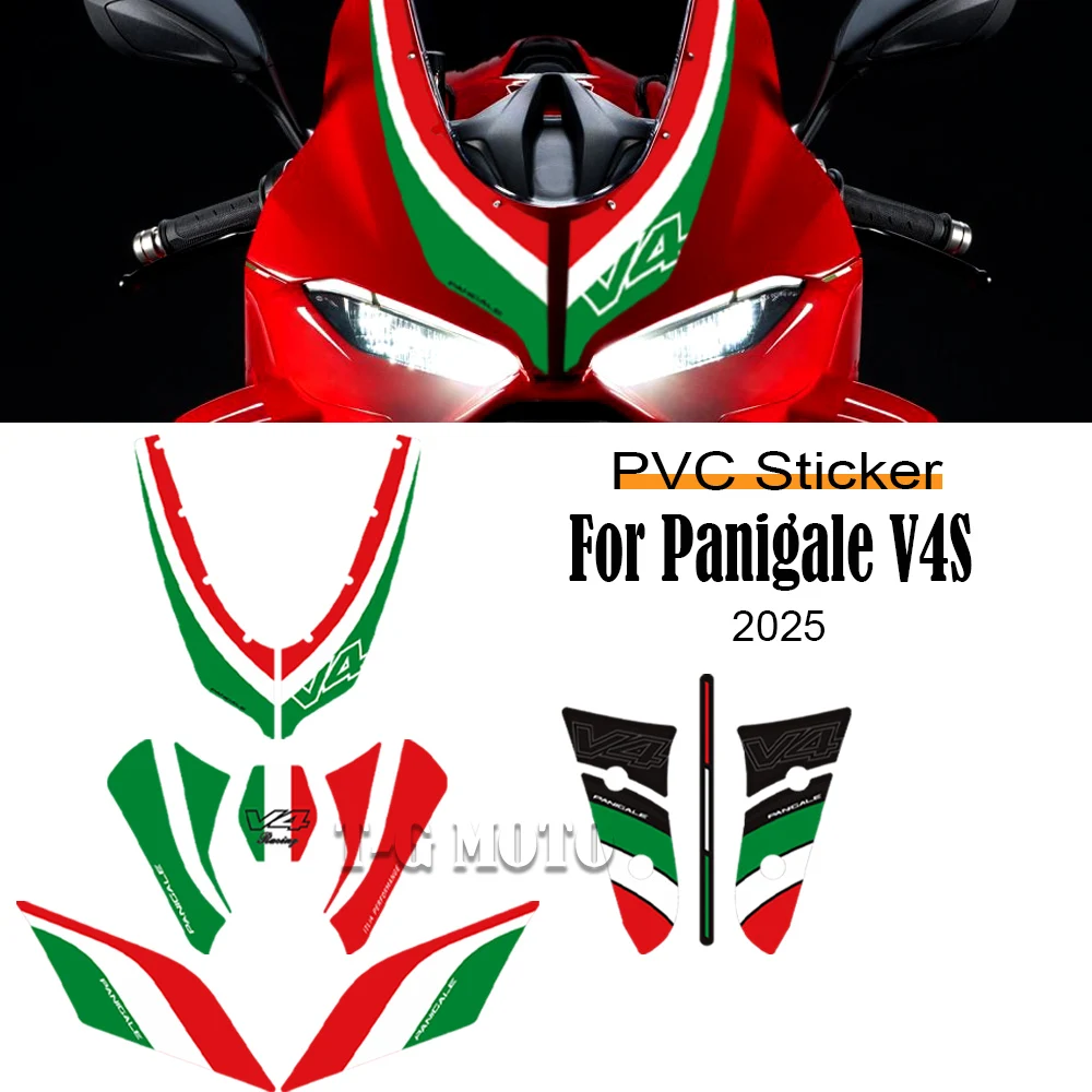 

Motorcycle Accessories Shell Fairing Sticker Decal Tank Pad Protector Front Fender Stickers For Panigale V4 S V4S 2025