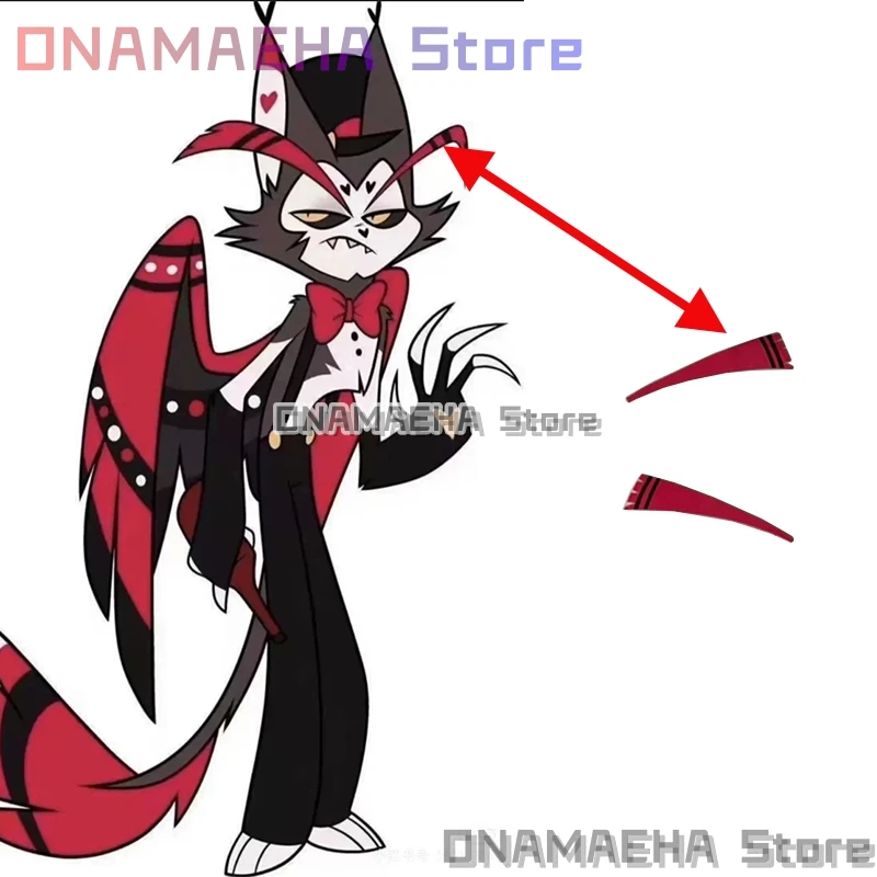 ONAMAEHA@Anime Husk Cosplay Costume Ear Hat Tail Hazbin2 Cosplay Accessory Props Husk Decorative handmade Prop 3Pc Woman Costume view 3