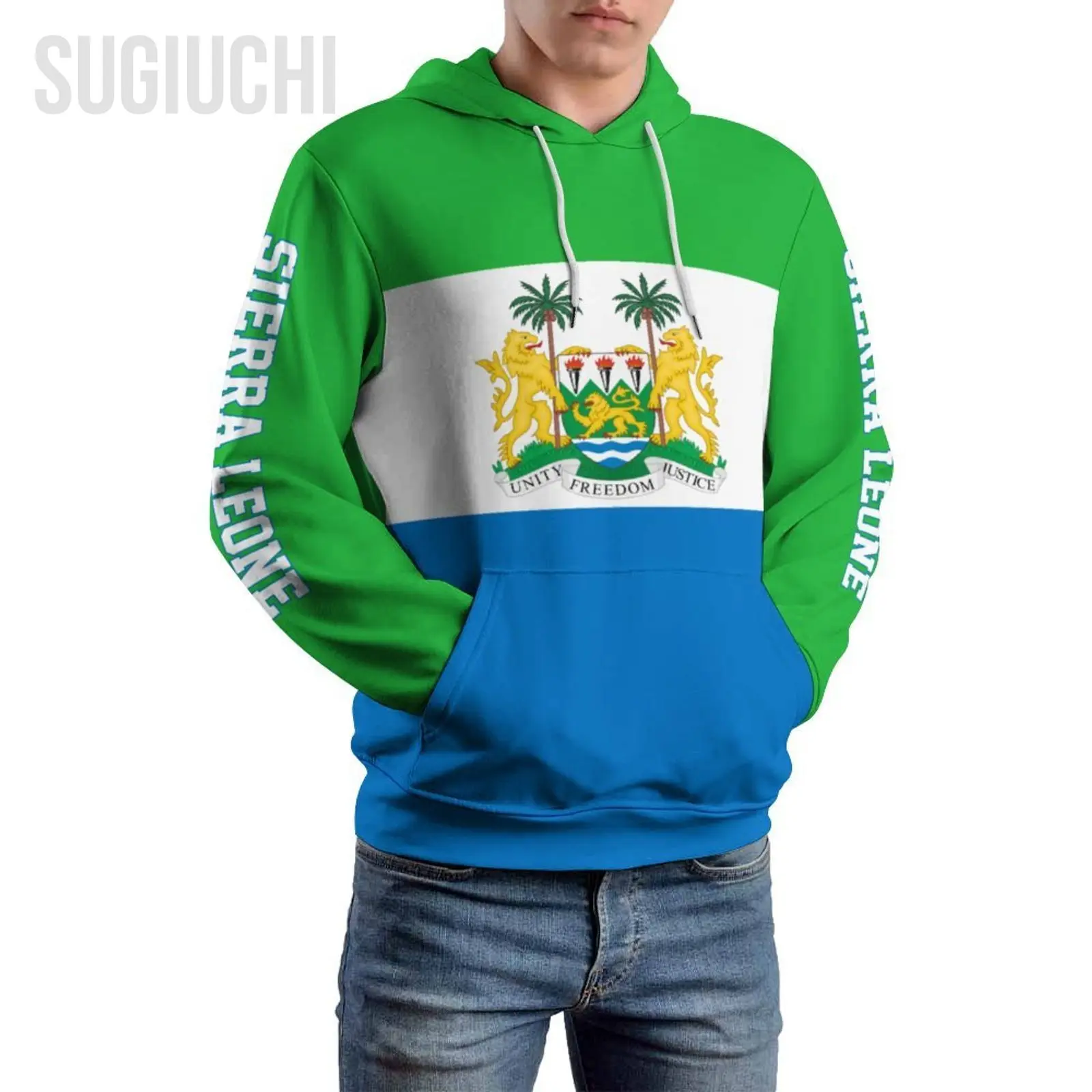 

Unisex 3D Hoodie Sierra Leone Flag Men Women Polyester Harajuku Sweatshirt Pullover Hoodies Casual Cool