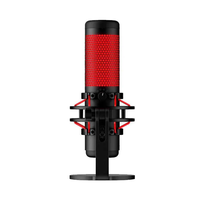 QuadCast USB Microphone  RGB Lighting Electret Condenser Gaming Microphone with Anti-Vibration Shock Mount