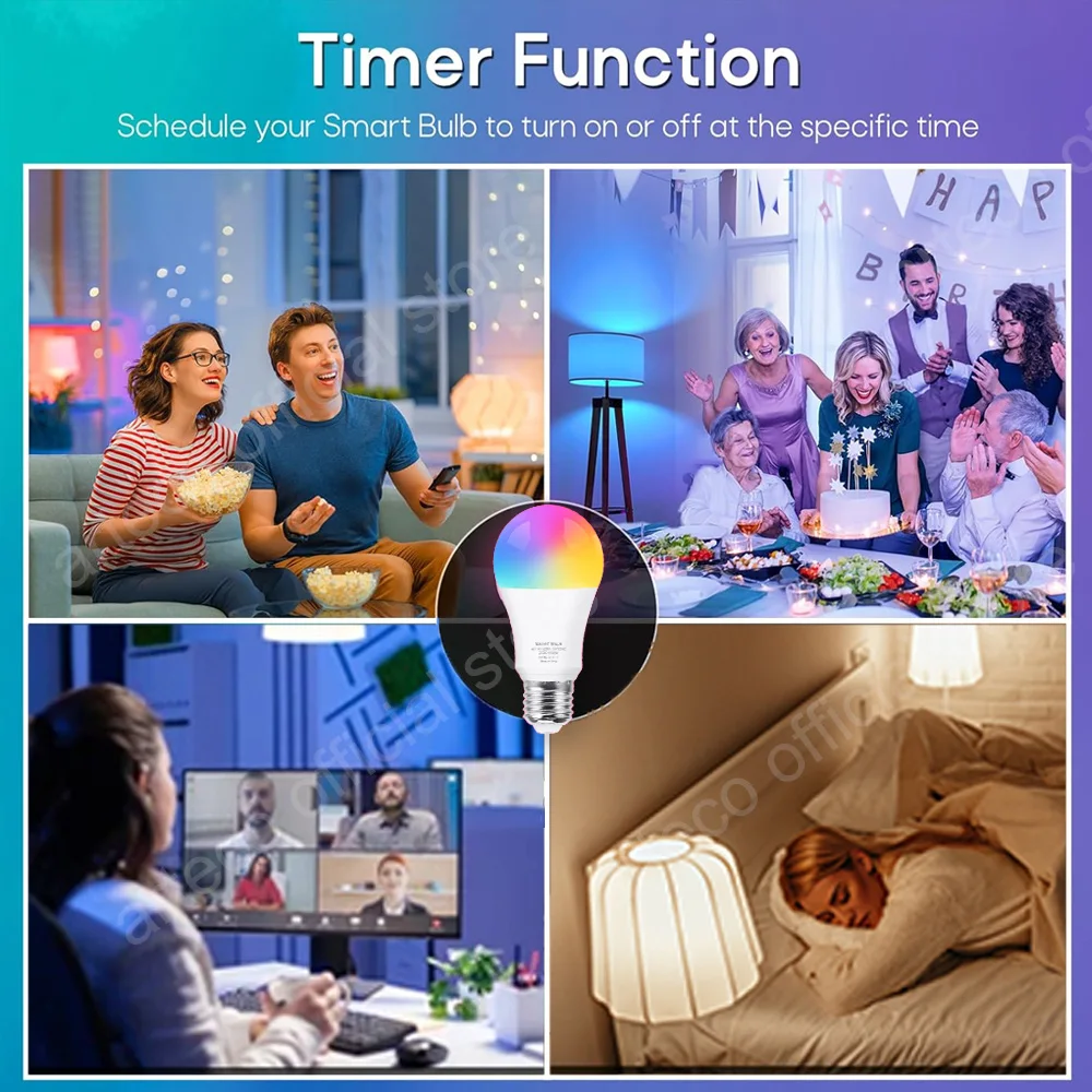 Ewelink Wifi/Zigbee Smart Bulb Alexa Led Lamp E27 RGB Smart Light Bulbs AC 100-240V 15W Smart Lamps For Alexa Amazon Alice Voice