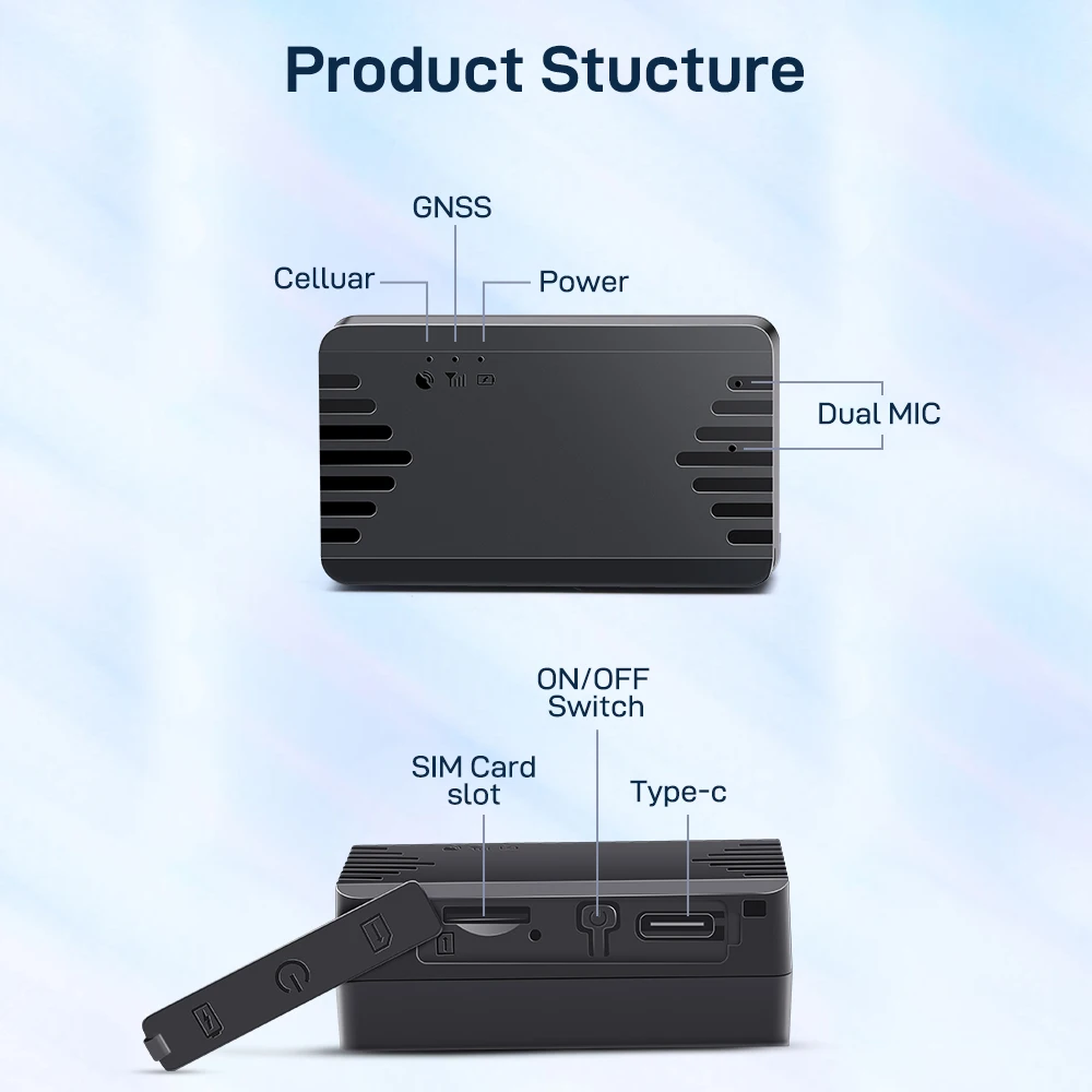 미니 Localizador 차량용 GPS 추적기, MiCODUS 4G ML100G, GPS 로케이터, 어린이 노인 추적, 1500mAh 음성 모니터