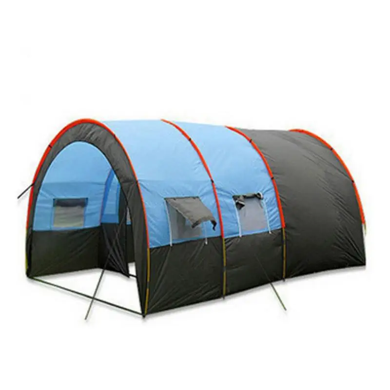 

Portable Camping Tunnel Tent Large Family Tent 8-10 Person Two Bedrooms Tents Waterproof Windproof Shelter For Camping Accessory