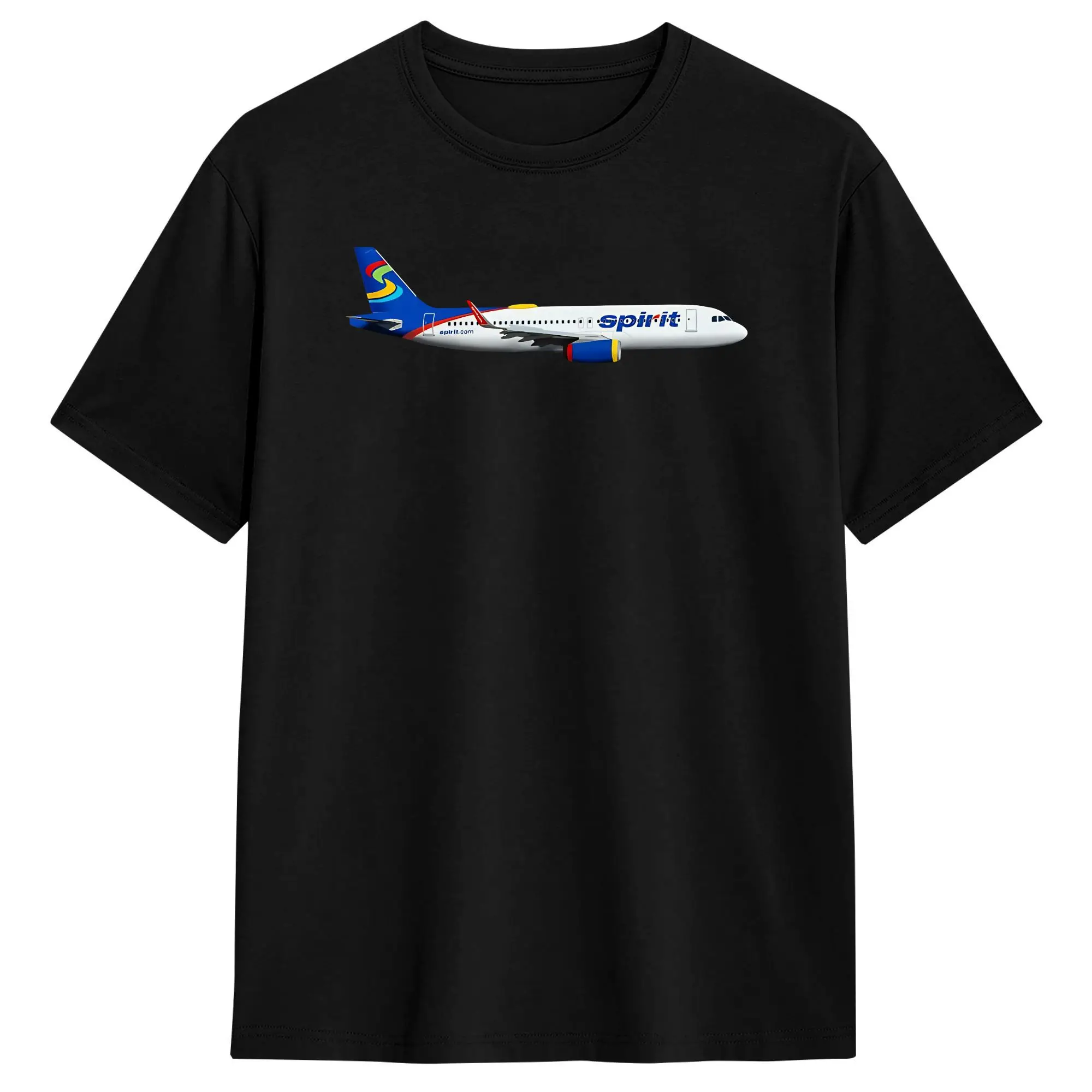 Camiseta Fashion Spirit Airlines Skittles Livery A320 para homens, gola redonda, camiseta de algodão puro, camisetas de manga curta, tops