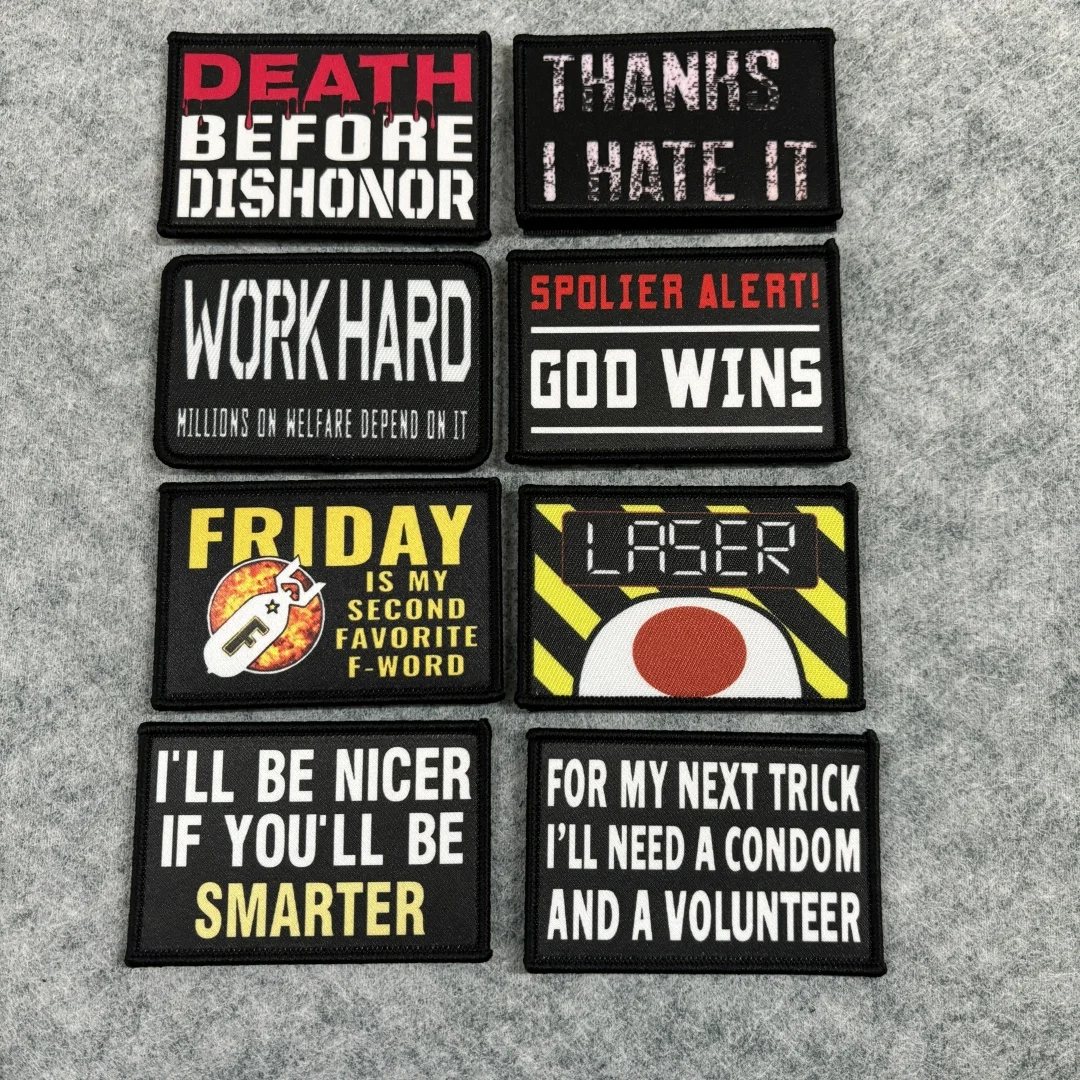 Тактическая нашивка Death Before Dishonor с забавным принтом, нашивка Spolier God Wins, крючок и петля, военный боевой значок, повязка на руку, наклейки на рюкзак