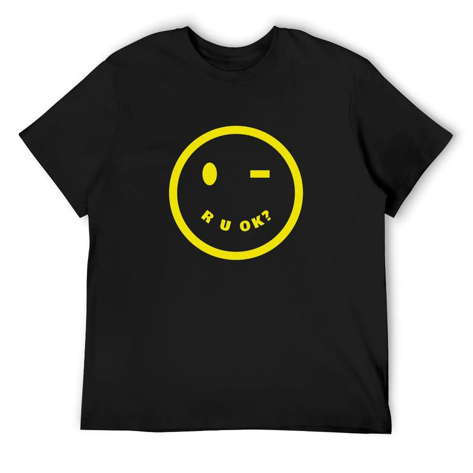 R U OK |okay | ok are you okay r u image r u apron are you Funny Cool Design T-Shirt anime figures street wear mens clothes