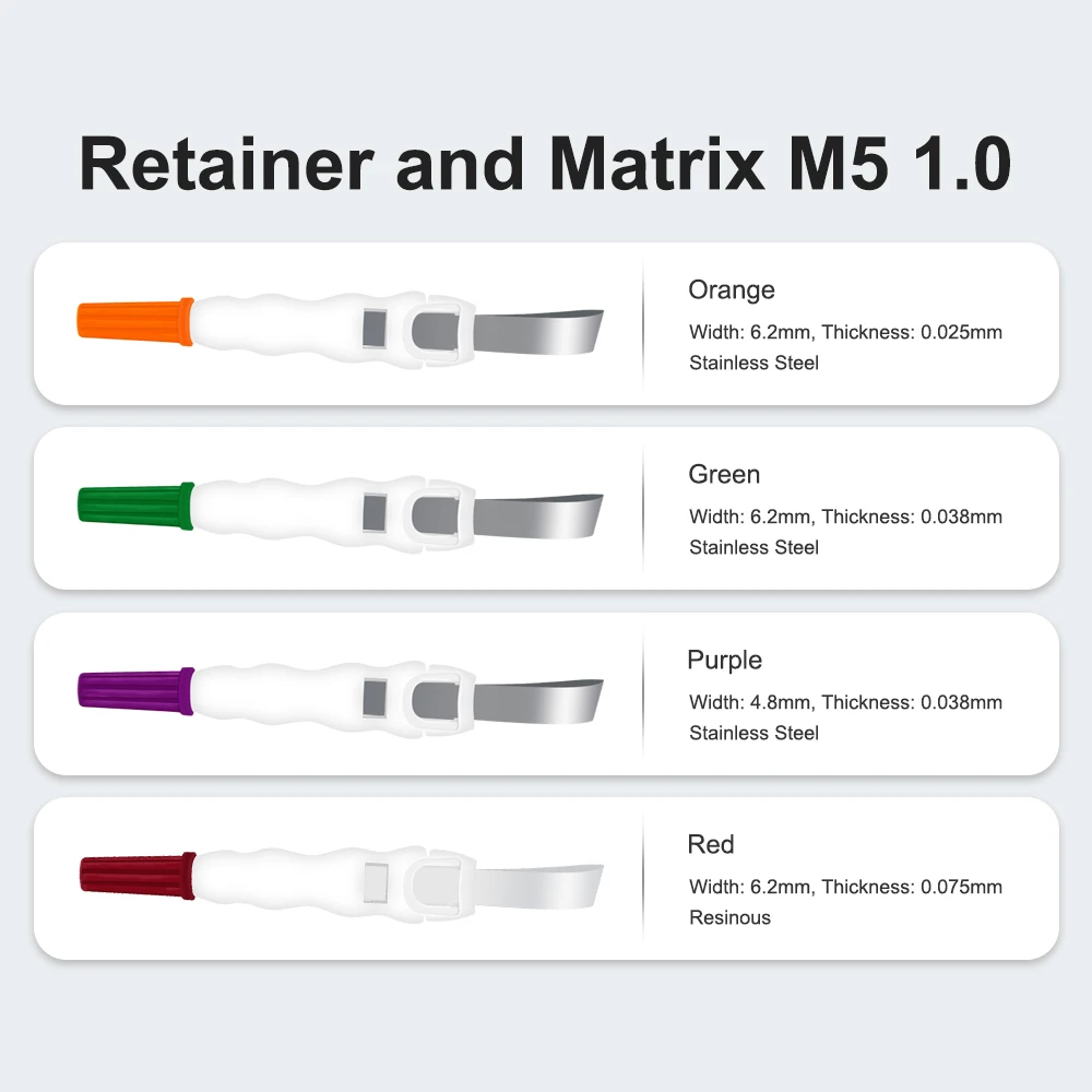 Dental Pro Matrix Bands Pre Formed Sectional Matrix Bands Hold Adjust Pre Formed 4.5/6.0MM Ring System Tool for Teeth Filling