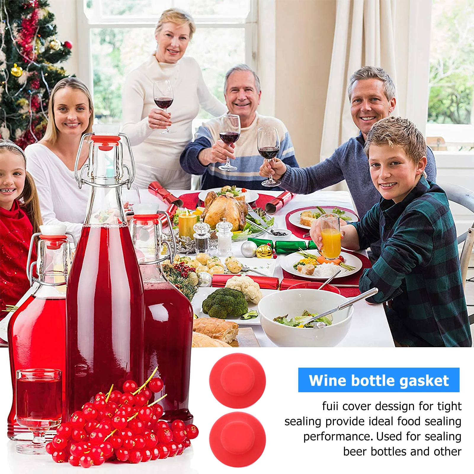 

24Pcs Soda Bottle Seal Tool Swing Cap Gasket Easy Clean Fermentation Use Swing Bottle Gaskets Seal Gaskets