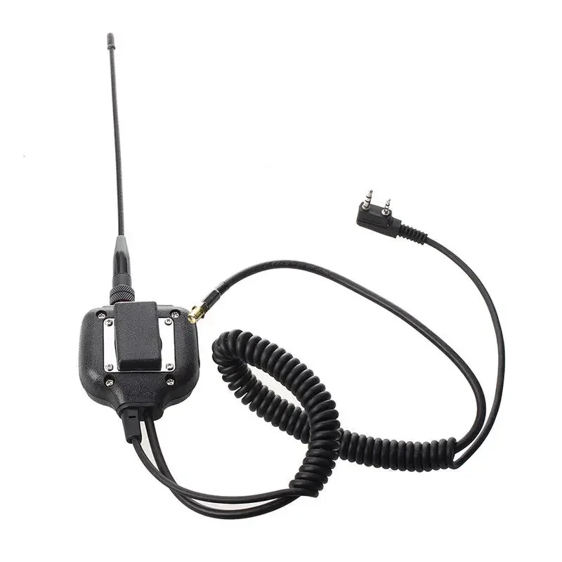 

Practical Shoulder PTT Mic Speaker w/ SMA-F connector Dual Band Antenna Microphone for TYT BaoFeng Kenwood Series Scanner Radio