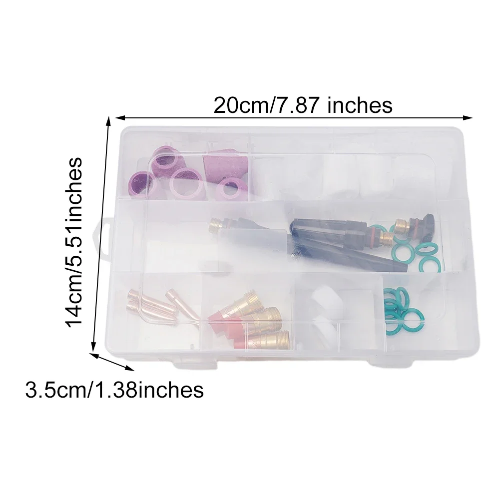 

Full Range of 31PCs TIG Welding Torch Accessories Suitable for All WP Series Torches Including Sturdy Elements