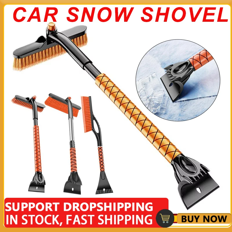 

Snow Scraper For Car Car Scraper Cleaning Brush Snow Shovel Window Deicer Ergonomic Grip Snow Remover Car Snow Brush Extendable