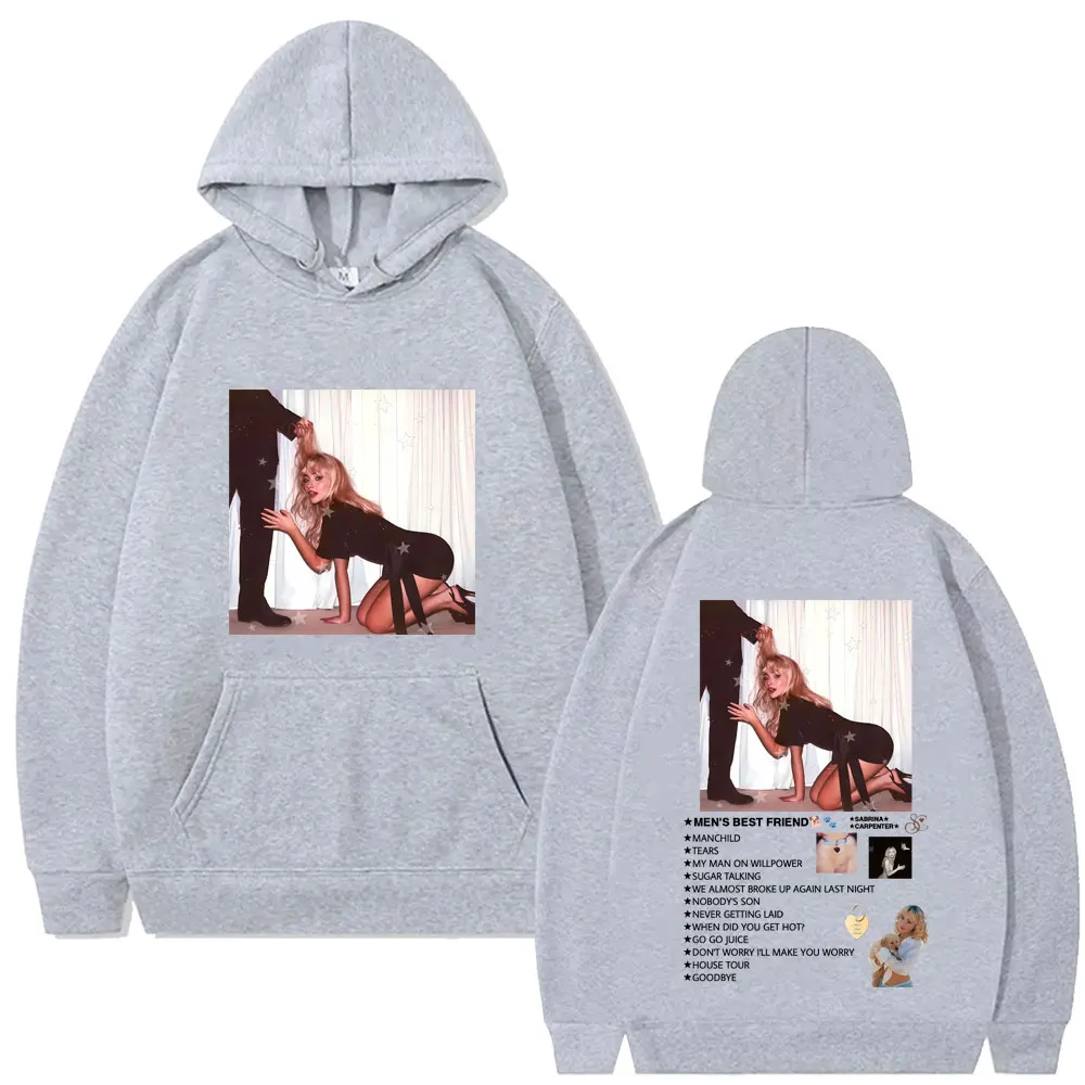 Singer Sabrina Carpenter Man's Best Friend Graphic Hoodie Men Women Fashion Casual Oversized Sweatshirt Male Vintage Pullover
