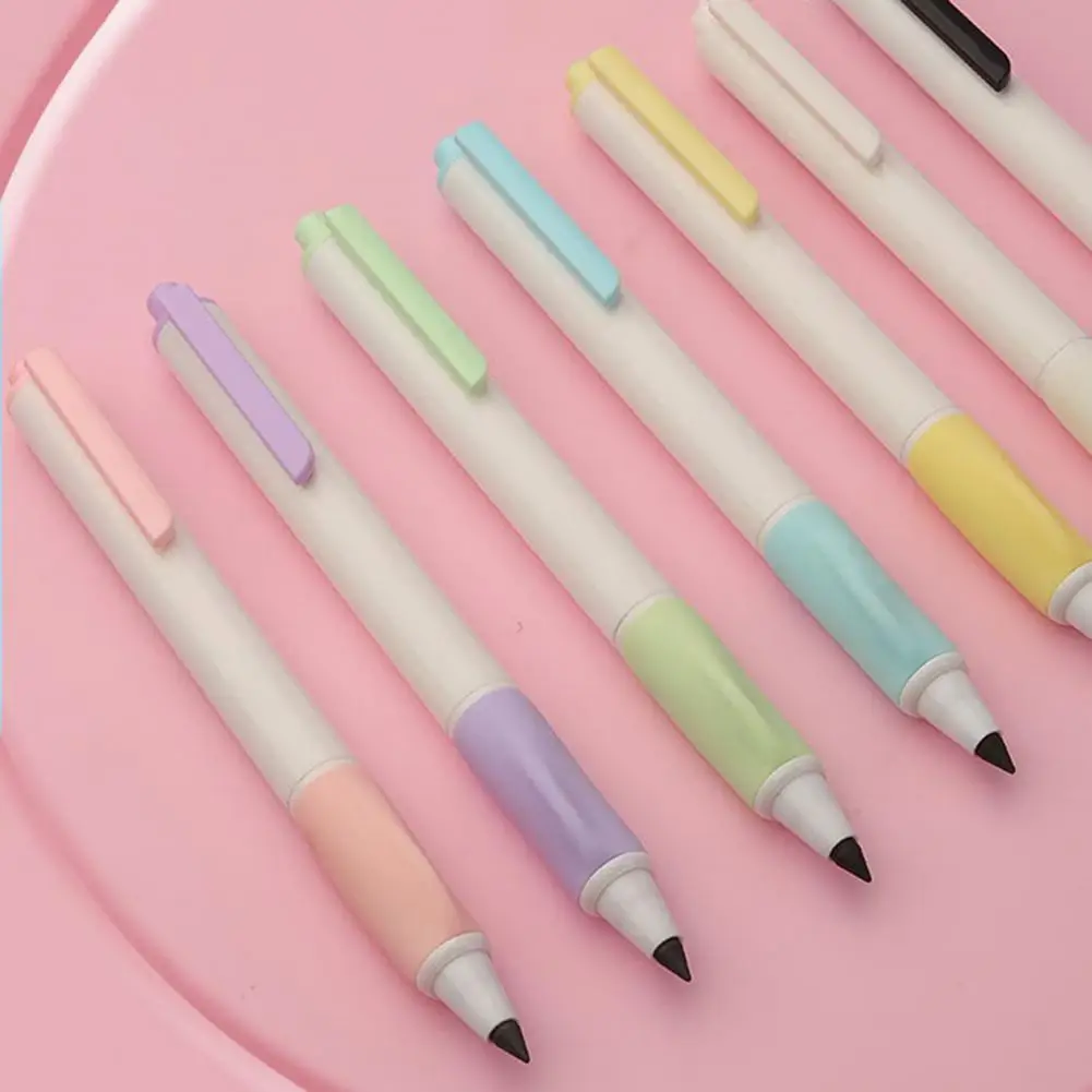 مجموعة اقلام قابلة للمسح من ايفردائم ، قلم رصاص مع سيليكون للابتدائي ، Hb 0.5 مللي متر قلم رصاص من نوع الدفع ، بريميوم ، 7 قطعة