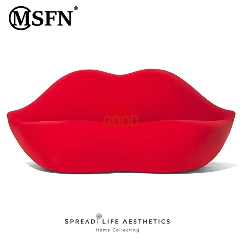 

Fabric Lips Sofa Multi-Seater Living Room Hotel Showroom Furniture