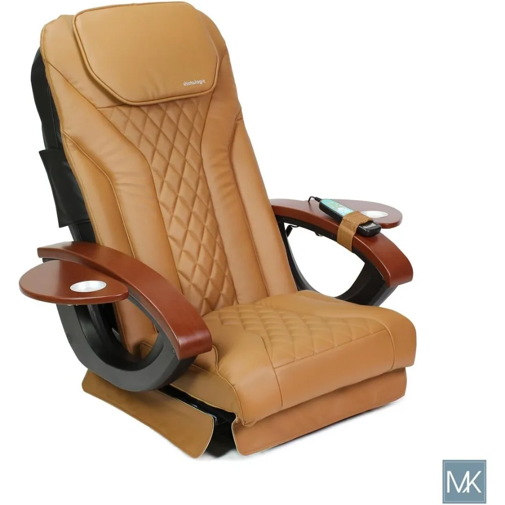 Shiats NABic Pediküre-Stuhl-Kissenbezug, asetonbeständiges Kunstleder, Vibrations-Massagekissen, Cappuccino