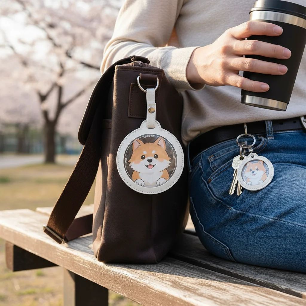 

58/75mm Badge Bag Round Transparent Window Badge Protector Bag Portable Hanging Decor Waterproof Badge Display Case Gifts