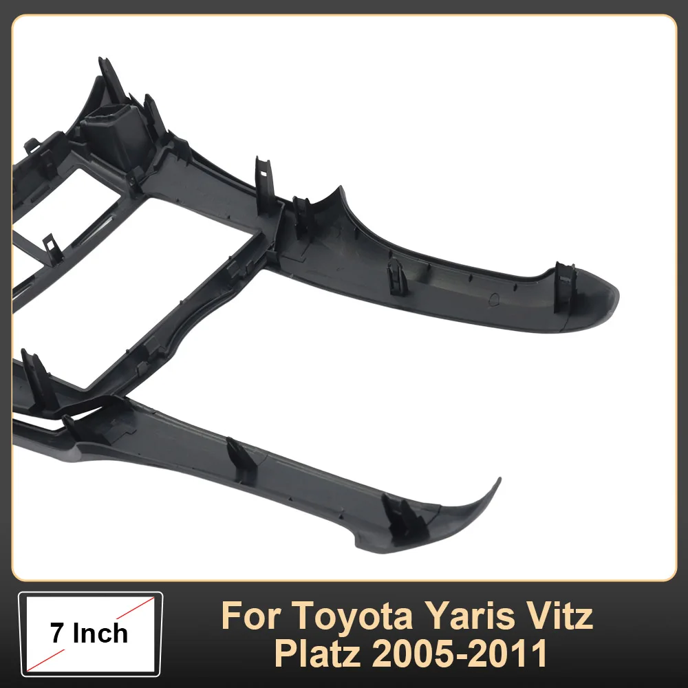 7Inch 2Din Car Stereo Dash Frame Trim Installation Bezel Kit Fit For Toyota Yaris Vitz Platz 2005-2011 Android DVD Radio Player