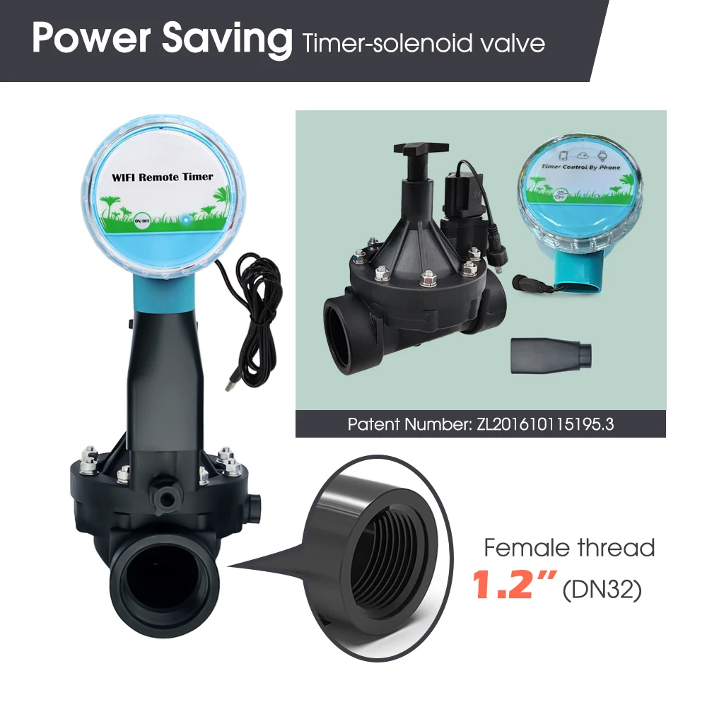 WIfi/Bluetooth Compatible Solenoid Valve Water Timer for Garden Automatic Irrigation Sprinkler Smart Life App Remote Controller image 3