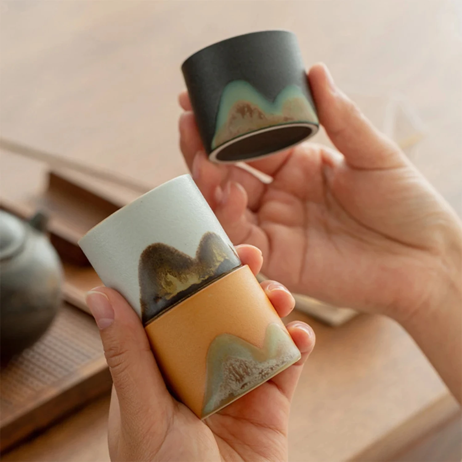 

Chinese Ceramic tea cup Coffee Cup Office Water Cup Handmade Tea Coffee Cup tea set Birthday Gift