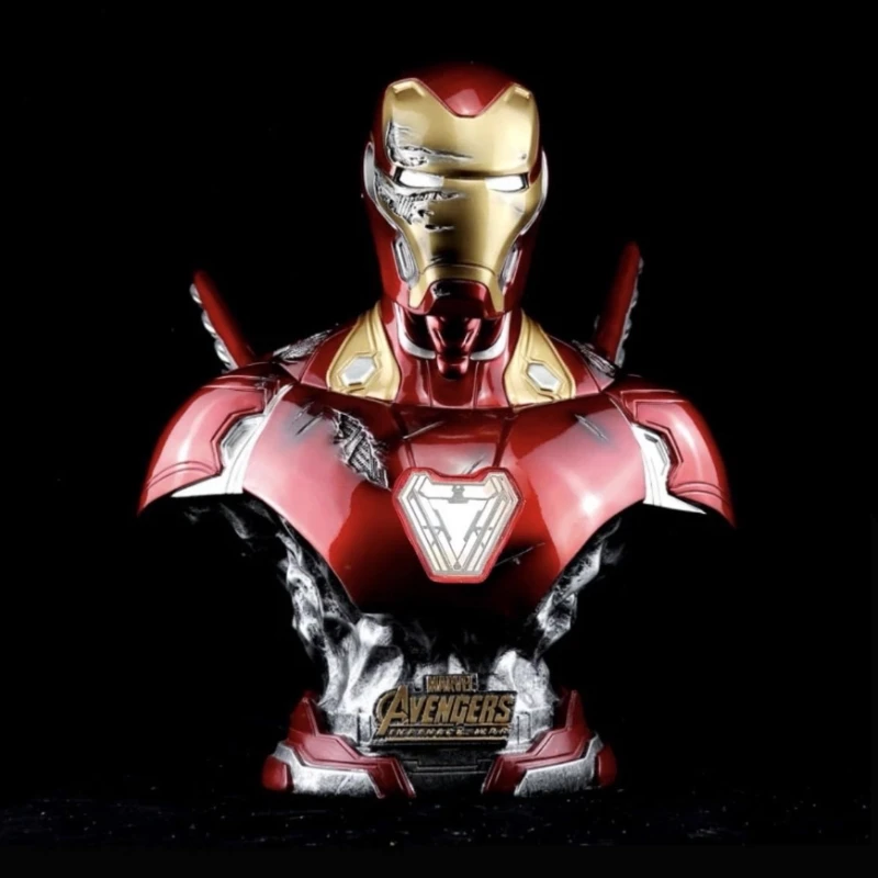 Homem de ferro vingadores brilhante mk50 busto resina modelo 1/3 tamanho grande 40cm estátua estática atualizado modelo gk periférico presente colecionável