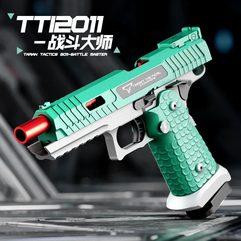 Carcasa de pistola TTI 2011, lanzamiento de disparo continuo, asiento trasero, pistola de balas suaves, colgante de aire, regalo de cumpleaños y Navidad 2025