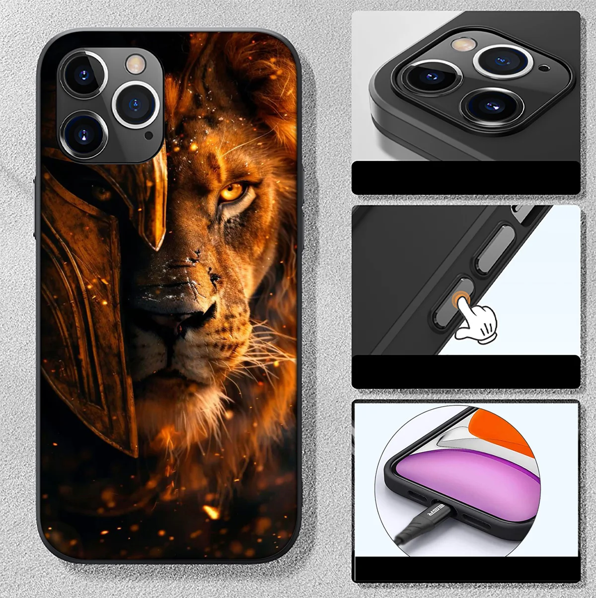 FL104 Lion Wild Animals  Case for Samsung Galaxy A01 A02 A03 A03S A10 A10S A20S A30 A30S A50 A50S A70 M02 M21 M31 M51