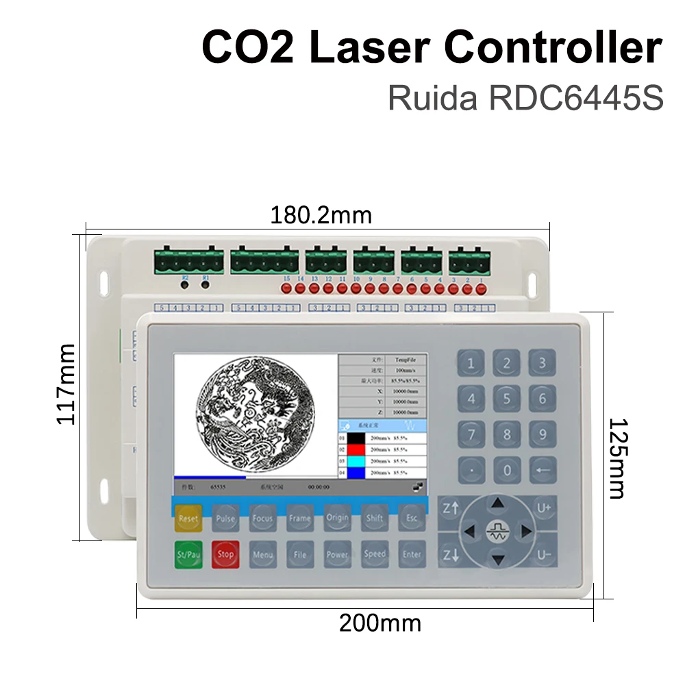 جهاز تحكم بالليزر QDHWOEL Ruida ، ترقية لآلة القطع والنقش بالليزر CO2 ، 6445G ، 6445G ، 6445S ، RDC6445G