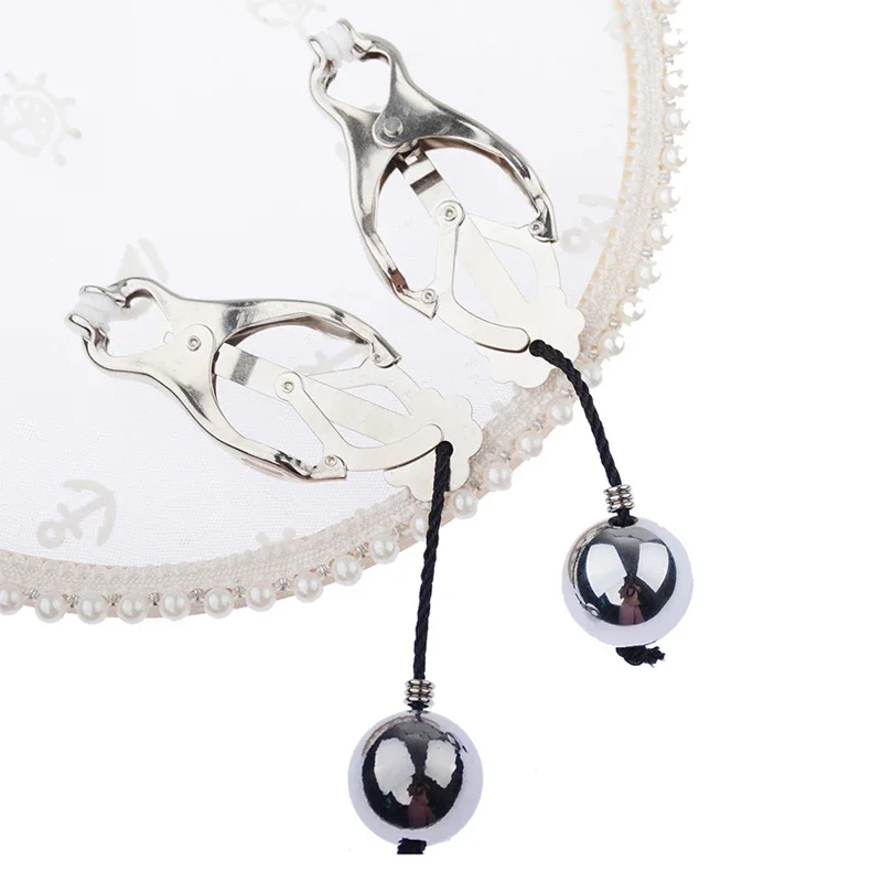 المعادن الوزن الكرة الحلمة المشابك الجنس الثدي المشبك مقاطع الجنس لعب الحلمات كليب ألعاب الكبار للأزواج اللعوب اللعب الحلمة كليب 18 #3